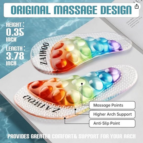 Zaiwoo | 4 pairs Gel arch support inserts NWT - Picture 2 of 9